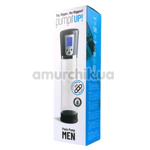 Вакуумная помпа Virgite Pump It Up Penis Pump Men Automatic Usb Viewer, прозрачная