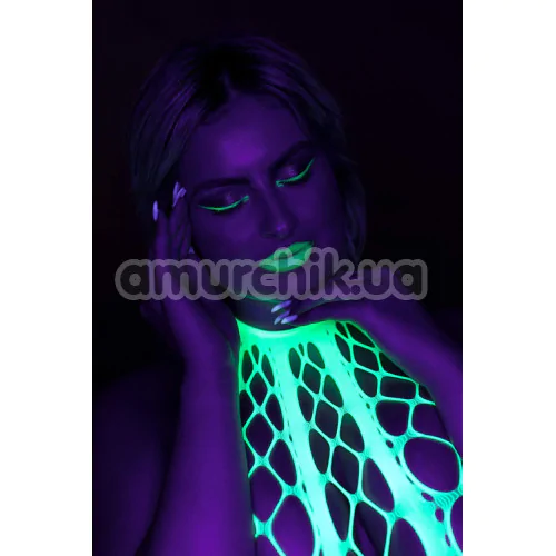 Комбінезон Ouch! Bodystocking With Halterneck Glow In The Dark, салатовий