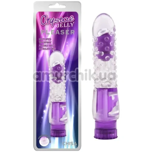 Вібратор Crystal Jelly Pleaser, фіолетовий