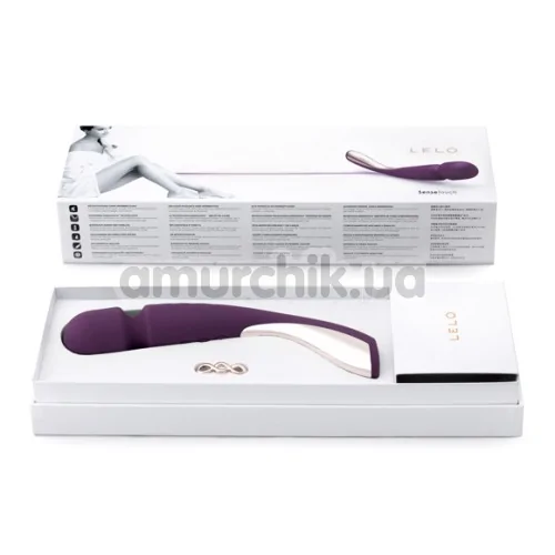 Универсальный массажер Lelo Smart Wand Medium Plum (Лело Смарт Ванд), средний фиолетовый