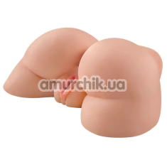 Искусственная вагина и анус с вибрацией Pipedream Extreme Bad Girl Vibrating Ass, телесная - Фото №1