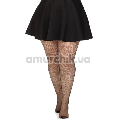 Колготки Leg Avenue Rhinestone Micro Net Tights, чорні
