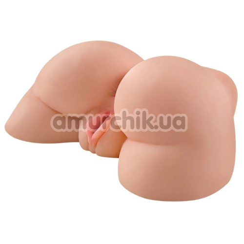 Искусственная вагина и анус с вибрацией Pipedream Extreme Bad Girl Vibrating Ass, телесная - Фото №1