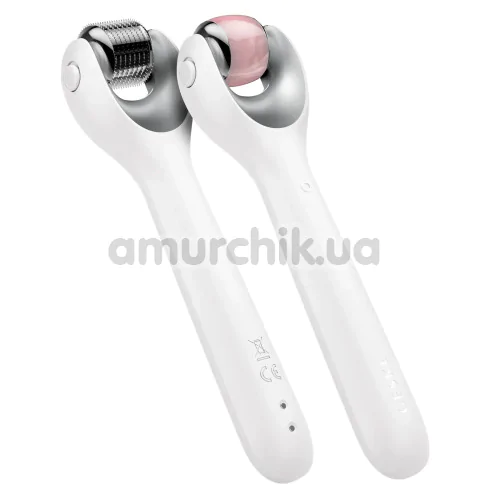 Массажер-роллер для лица с микроиглами Geske MicroNeedle Face Roller 9 in 1, белый