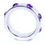 Ерекційне кільце з фіолетовими кристалами Boss Series Metal Ring Diamonds Large, срібне - Фото №3