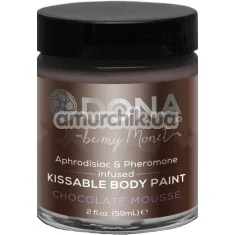 Крем-фарба для тіла Dona Kissable Body Paint Chocolate Mousse - шоколад, 59 мл - Фото №1