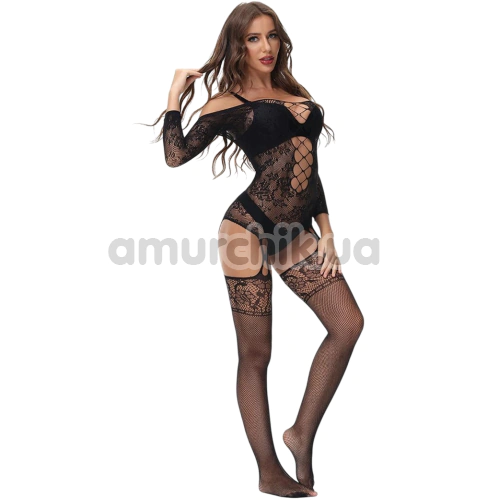 Комбинезон Star Night Open Shoulders Bodystocking, черный