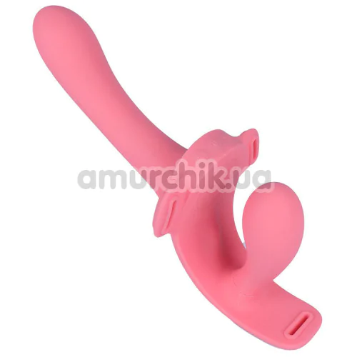Страпон з вібрацією Party Color Toys Twiny, рожевий