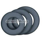 Набор эрекционных колец для члена Boners Herfty Cock Ring Set, синий - Фото №1