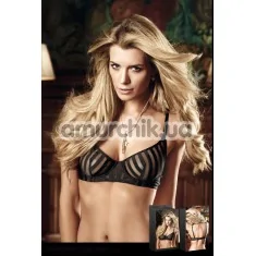 Бюстгальтер Black Bra With Transparent Stripes (модель B1167) - Фото №1