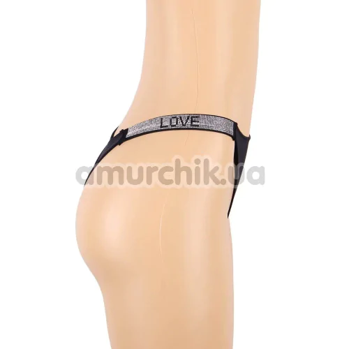 Трусики-стрінги Star Night Elecurve Love Studded Panties, чорні