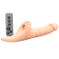 Вібратор з вакуумним стимулятором для страпона Strap-On-Me Multi Orgasm Realistic Dildo L, тілесний - Фото №1