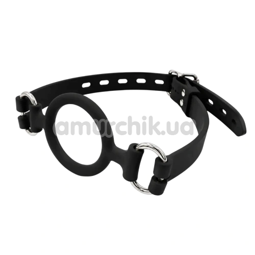 Кляп-кольцо DS Fetish Silicone Ring Gag, черный