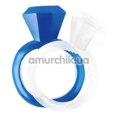 Набор из 2 эрекционных колец GK Power Diamond Cock Ring, бело-синий - Фото №1