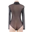 Боді Paris Hollywood Long Sleeve Mesh Bodysuit With Halter Neck, чорне - Фото №4