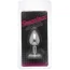 Анальная пробка с прозрачным кристаллом Loveshop Seamless Butt Plug S, серебряная - Фото №2