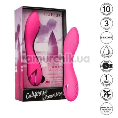 Вибратор для точки G California Dreaming Surf City Centerfold, розовый