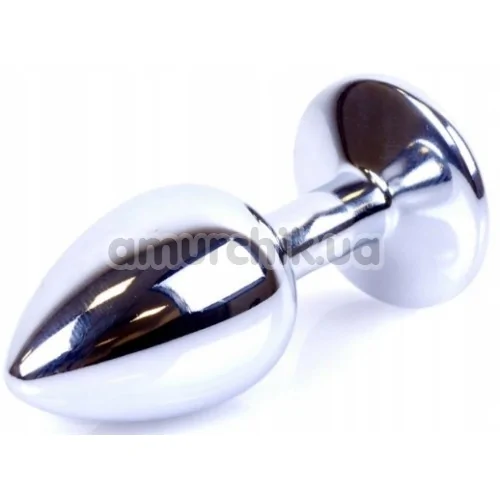 Анальная пробка со светло-розовым кристаллом Exclusivity Jewellery Silver Plug, серебряная