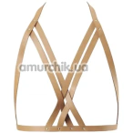Портупея Bijoux Indiscrets Maze Halter Bra Harness, телесная - Фото №1