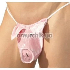 Трусы-стринги мужские Pig Herren String, розовые - Фото №1