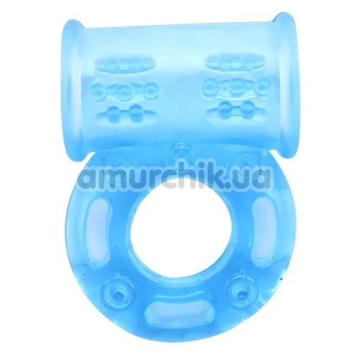 Виброкольцо Get Lock Vibrating Bull Ring, голубое