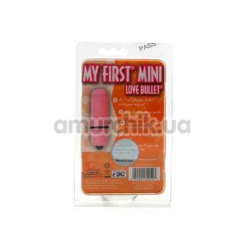 Клиторальный вибратор My First Mini Love Bullet - Please Me Pink, розовый