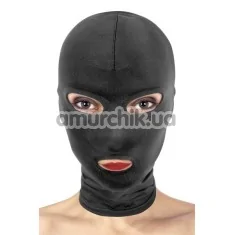 Маска Fetish Tentation Enjoy Pain Open Mouth And Eyes Hood, чорна - Фото №1