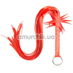 Флоггер DS Fetish Flogger With Flower L, красный - Фото №1