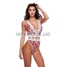 Боди Floral and Lace Peek-A-Boo Teddy, белое - Фото №1