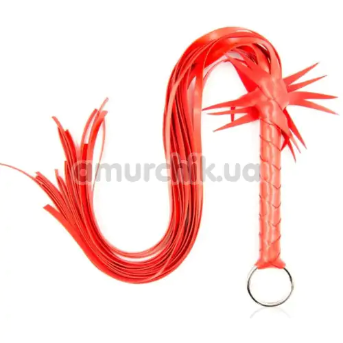 Флогер DS Fetish Flogger With Flower L, червоний - Фото №1