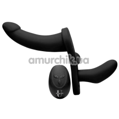 Страпон з вібрацією Strap U Double Take-Black, чорний - Фото №1