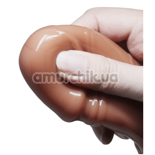 Насадка на пеніс з вібрацією Pretty Love Penis Sleeve Rafael, коричнева