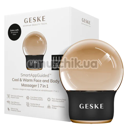 Масажер для обличчя та тіла Geske Cool & Warm Face and Body Massager 7 in 1, сірий
