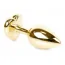 Анальна пробка із чорним кристалом Exclusivity Jewellery Gold Heart Plug, золота - Фото №5