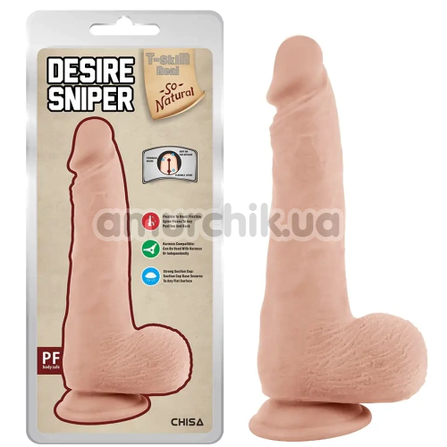 Фаллоимитатор T-skin ReaL Desire Sniper, телесный