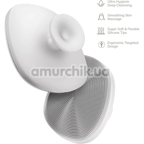 Щетка для тела Geske Body Brush 4 in 1 Suction Mount, белая
