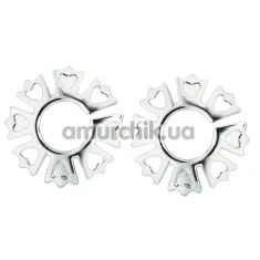 Украшения для сосков Nipple Clips, серебрянные - Фото №1