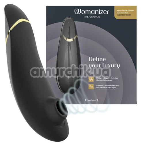 Симулятор орального секса для женщин Womanizer Premium 2, черный