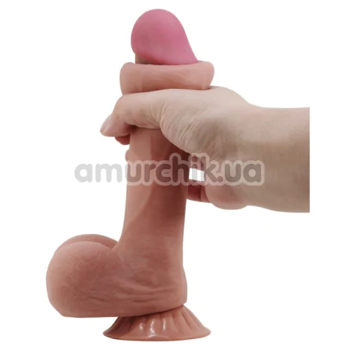 Фаллоимитатор Sliding Skin Bendable 8.5, светло-коричневый