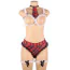 Костюм школьницы Star Night Sexy Schoolgirl Costume Set, красно-белый: бюстгальтер + трусики + галстук + подвязки - Фото №4