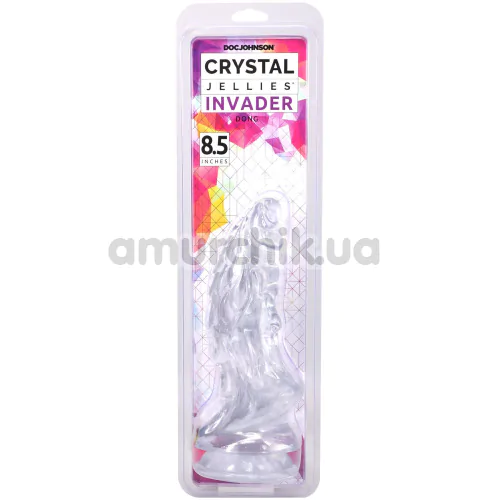 Фаллоимитатор Doc Johnson Crystal Jellies Invader 8.5, прозрачный