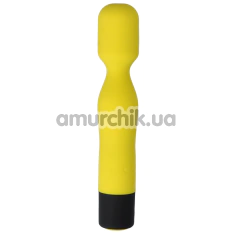 Універсальний вібромасажер Virgite Fluo Mini Wand Vibe F4, жовтий - Фото №1