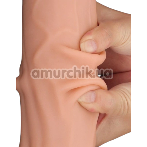 Фаллоимитатор Sliding-Skin Dual Layer Dong King Sized 12, телесный