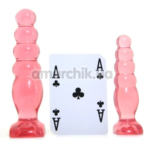 Набір анальних пробок Crystal Jellies Anal Delight Trainer Kit, рожевий