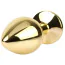 Анальна пробка з рожевим кристалом Matrix Mont Rosy Gem Gold Plug M, золота - Фото №3