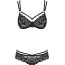 Комплект Obsessive 860-SET-1 черный: бюстгальтер + трусики-стринги - Фото №5