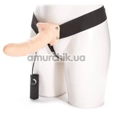 Порожній страпон з вібрацією Kinx The Extender Plus Vibrating Hollow Strap-On 8, тілесний - Фото №1