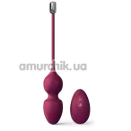 Вагинальные шарики с вибрацией Dorcel Love Balls, бордовые - Фото №1