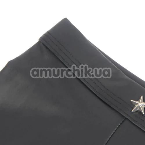 Трусы-боксеры мужские Star Night Punk Rivet Faux Leather Boxer, черные