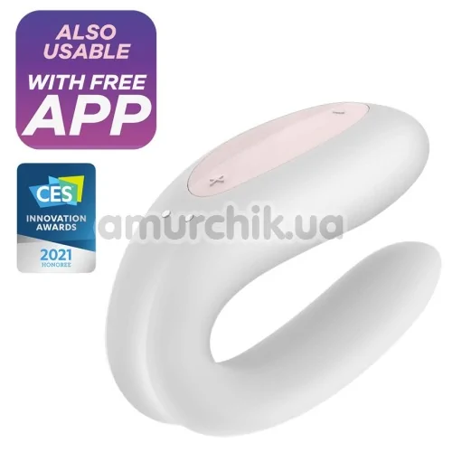 Вібратор Satisfyer Double Joy Partner Vibrator, білий